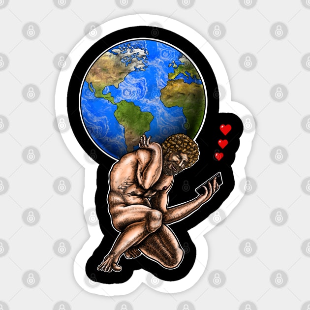 Atlas Greek mythology Sticker by Artardishop